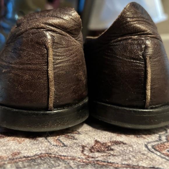 CYDWOQ Genuine Leather Laced Dark Brown Women's Loafers size S Handmade in USA - Picture 8 of 12